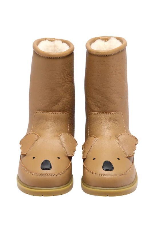 Детские кожаные зимние ботинки Donsje Wadudu Classic Boots Koala бежевый 2022006.22.28