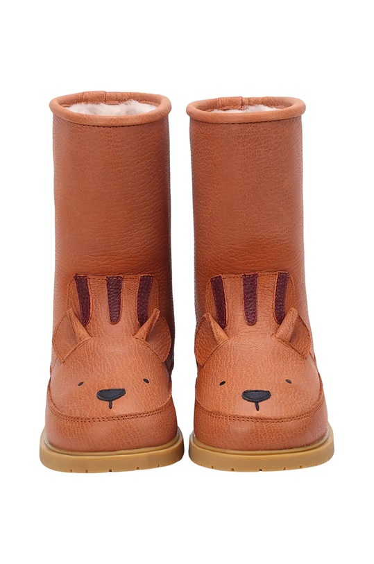 Детские кожаные зимние ботинки Donsje Wadudu Classic Boots Tiger оранжевый 2022011.22.28