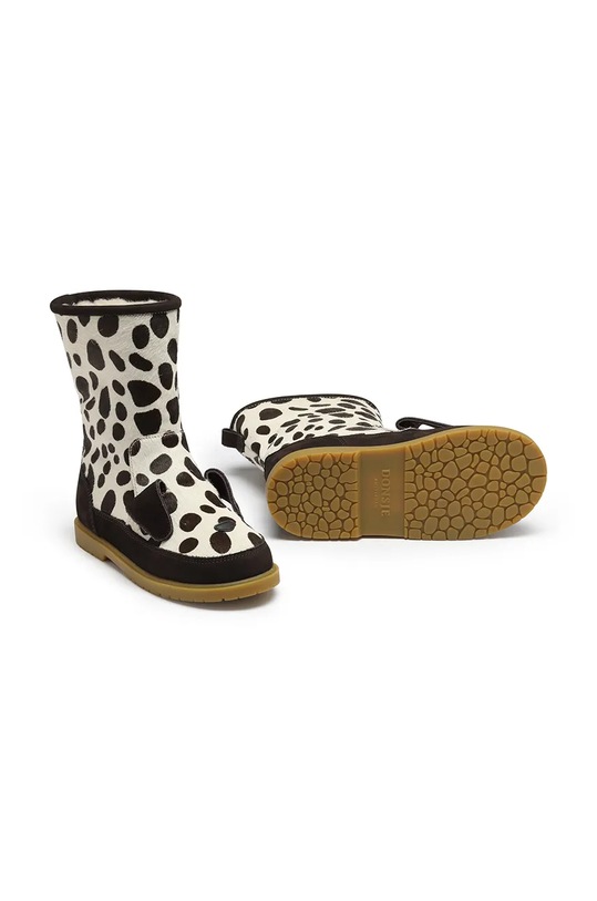 Donsje buty zimowe skórzane dziecięce Wadudu Exclusive Boots Dalmatian skóra zamszowa brązowy 2022120.22.28