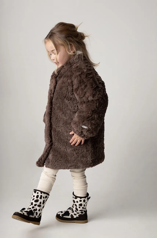 Donsje buty zimowe skórzane dziecięce Wadudu Exclusive Boots Dalmatian 2022120.22.28 brązowy