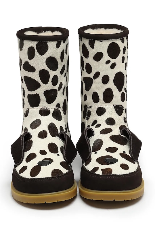Donsje buty zimowe skórzane dziecięce Wadudu Exclusive Boots Dalmatian 2022120.22.28 brązowy AW24