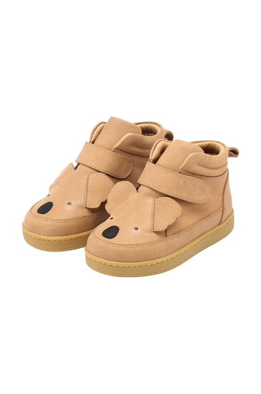 Хлопчик Дитячі шкіряні кросівки Donsje Mika Sneakers Koala 2024803. бежевий