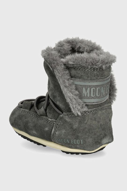 Хлопчик Дитячі замшеві чоботи Moon Boot CRIB SUEDE 80D3401030 сірий