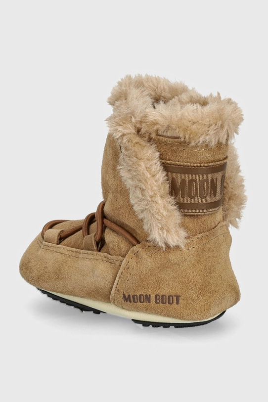 Chłopiec Moon Boot śniegowce zamszowe dziecięce CRIB SUEDE 80D3401030 brązowy