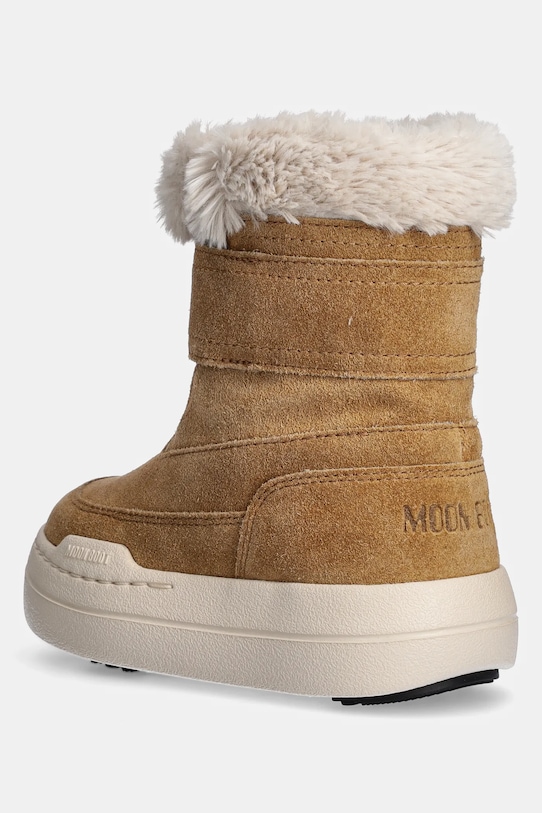 Chłopiec Moon Boot śniegowce dziecięce JR PARK STRAP BOOT SUEDE 80D3440040.27.34 brązowy