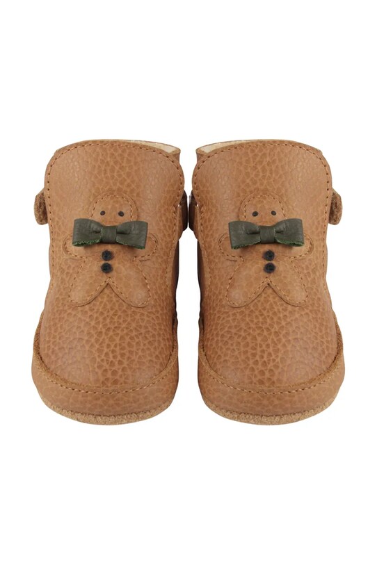 Мальчик Кожаные кроссовки для младенцев Donsje Aggas Booties Gingerbread 1035702 коричневый