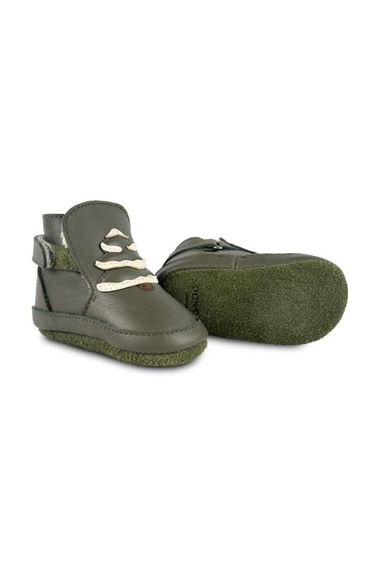 Kožne cipele za bebe Donsje Aggas Booties Christmas Tree 1035706 zelena AW24