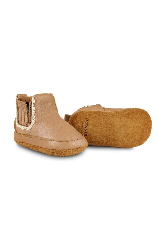 Donsje buty skórzane niemowlęce Elfine Booties 1040200 brązowy AW24