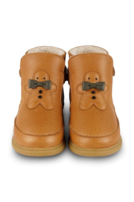 Donsje ghete de iarna pentru copii din piele Abbus Shoes Gingerbread 1500103 maro AW24