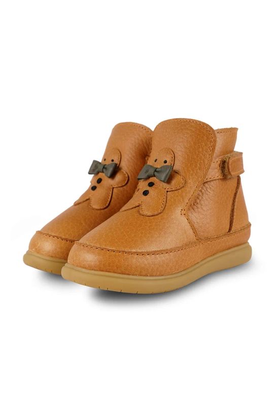 Chlapec Detské zimné kožené topánky Donsje Abbus Shoes Gingerbread 1500103 hnedá