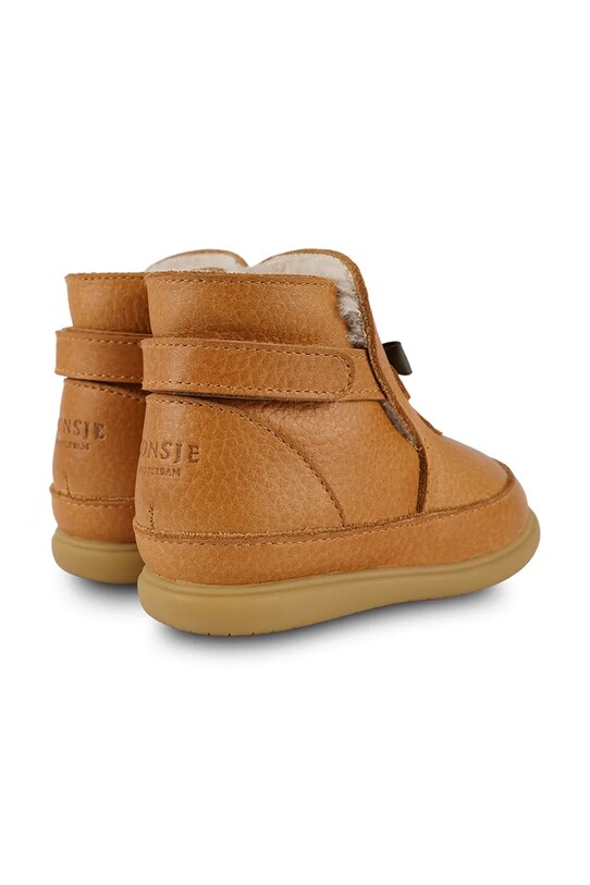 Donsje ghete de iarna pentru copii din piele Abbus Shoes Gingerbread maro 1500103
