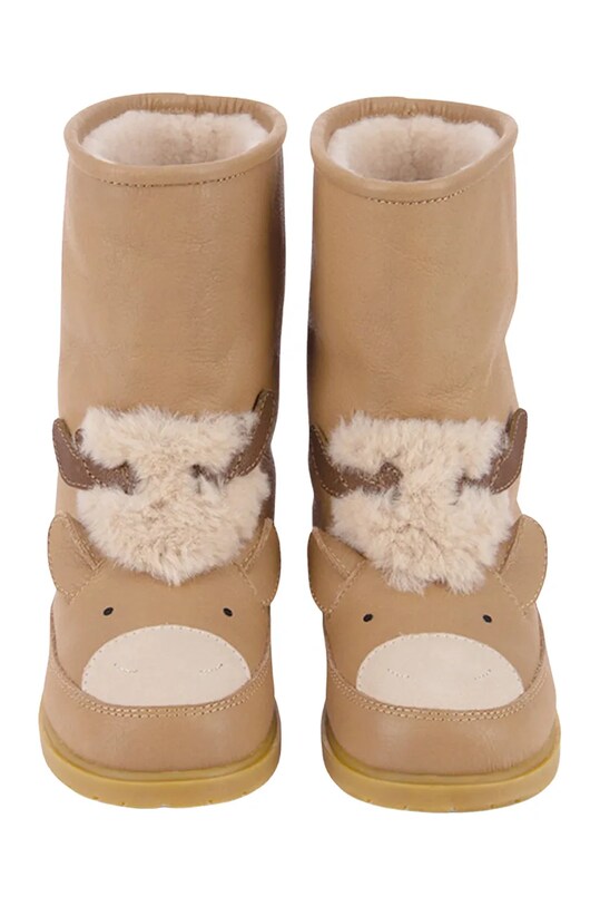 Дитячі шкіряні зимові черевики Donsje Wadudu Exclusive Boots Reindeer 2022119.22.28 коричневий AW24