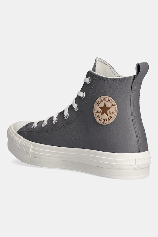 Chłopiec Converse trampki skórzane dziecięce CHUCK TAYLOR ALL STAR EVA LIFT A09259C szary