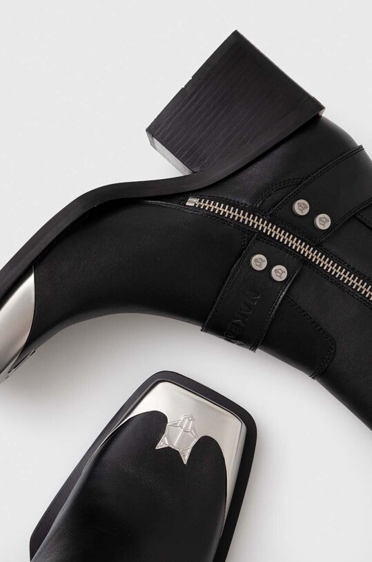 Naked Wolfe buty skórzane Knight Knight.Cow.Leather czarny
