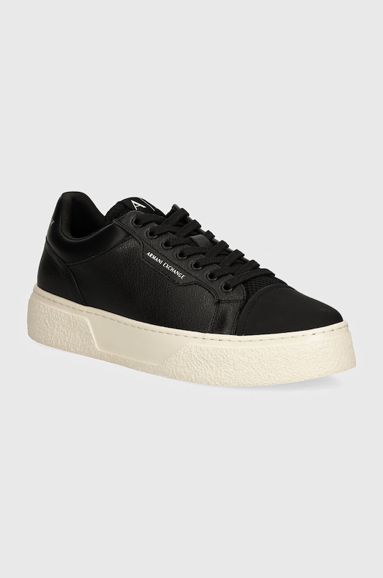 Armani Exchange sneakers piele acoperită negru XUX236.XV906.K001