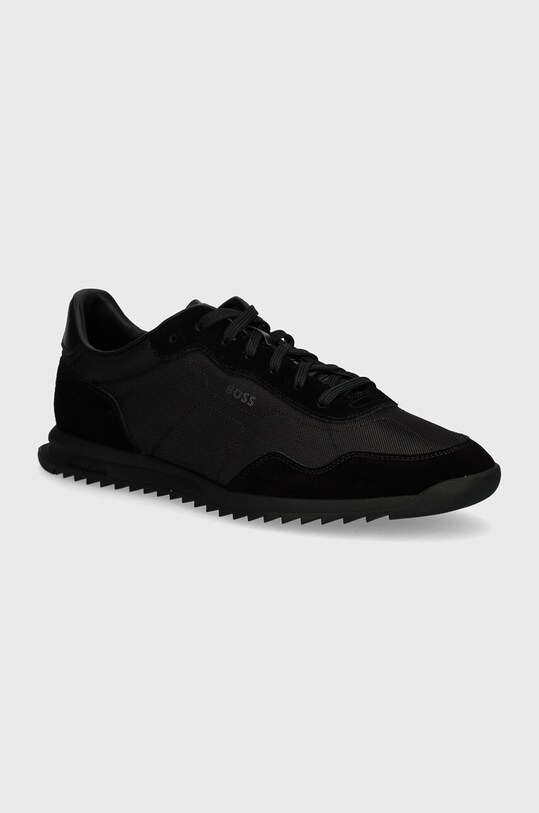 Кроссовки BOSS Zayn замш чёрный 50517276.005