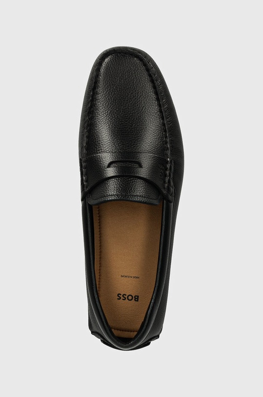 Kožené mokasíny BOSS Noel černá 50523026.001
