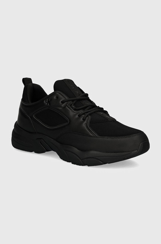 Calvin Klein Jeans sneakersy RETRO TENNIS LOW LACEUP MTL syntetyczny czarny YM0YM00991