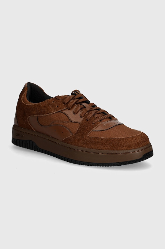 HUGO sneakersy Kilian tekstylny brązowy 50523413.212