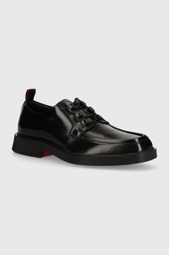 HUGO półbuty skórzane Iker eleganckie czarny 50522931.001
