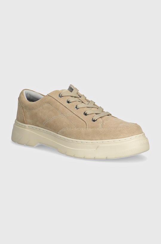 HUGO sneakersy zamszowe Urian niska beżowy 50522961.269