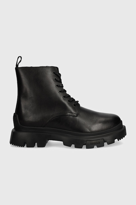 Kožené boty HUGO Fabyan 50522976.001 černá AW24