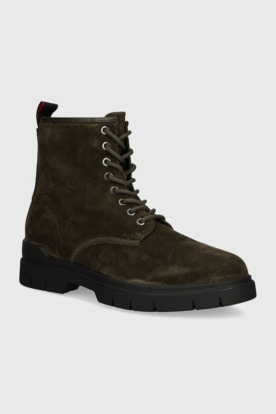 HUGO pantofi de piele intoarsa Ryan casual verde 50522981.305