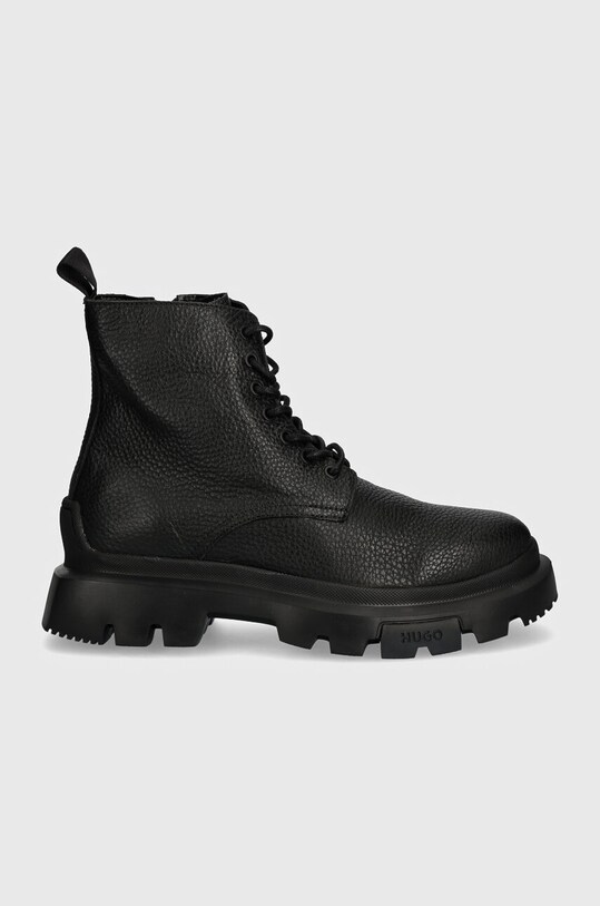 Шкіряні черевики HUGO Fabyan 50523891.001 чорний AW24