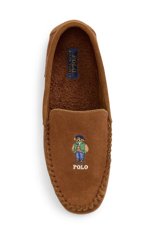 Polo Ralph Lauren kapcie zamszowe Brenan Bear brązowy 843955398002.250