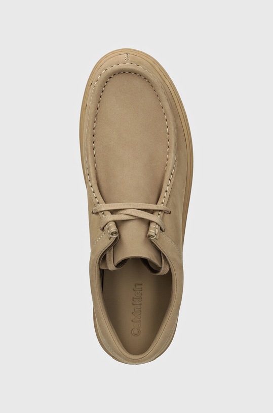 Calvin Klein mocasini din piele intoarsa HM0HM01532 bej HM0HM01532