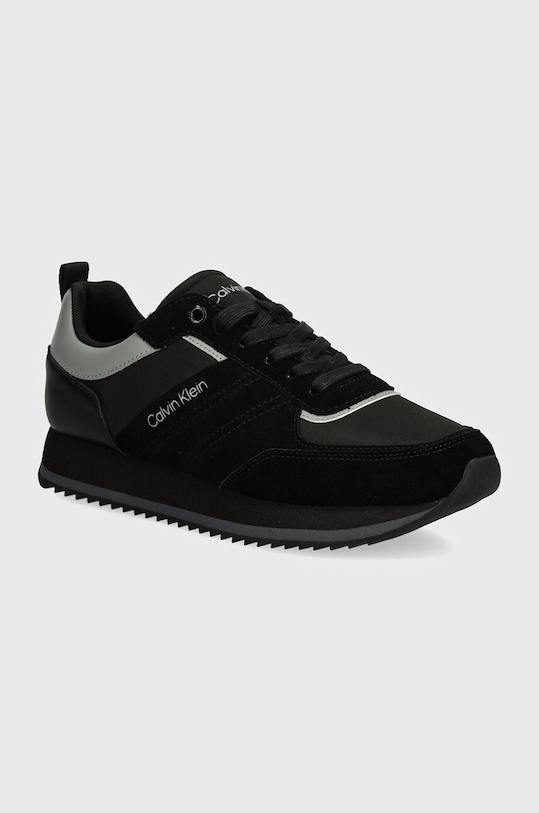 Sneakers boty Calvin Klein HM0HM01495 semišová kůže černá HM0HM01495