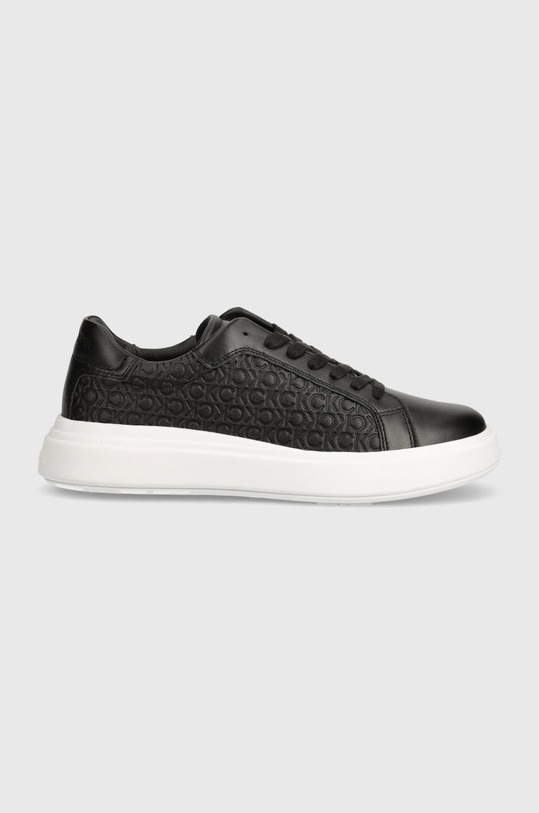 Calvin Klein sneakersy skórzane HM0HM01498 HM0HM01498 czarny AW24