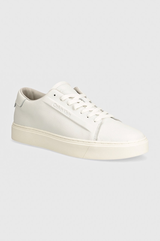 Calvin Klein sneakers din piele HM0HM01516 Planet friendly alb HM0HM01516