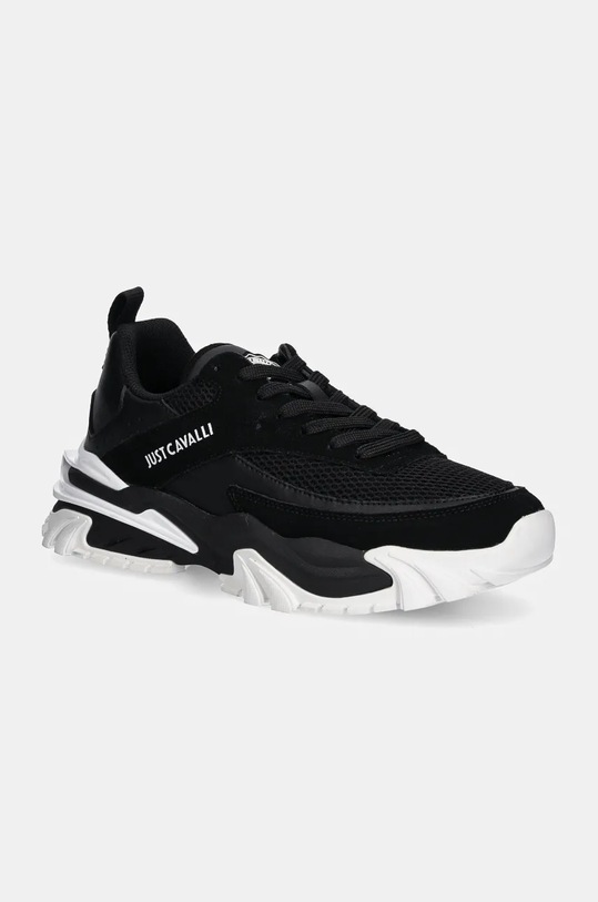 Just Cavalli sneakers piele întoarsă negru 77QA3SC4ZPA83899
