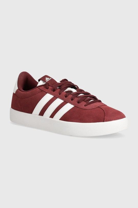 Замшеві кросівки adidas Vl Court синтетичний бордо IF4457