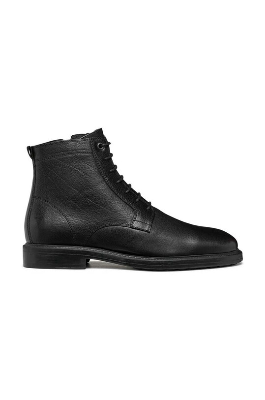 Geox ghete de piele U TIBERIO cu snur negru U46G5D.000JD.C9999