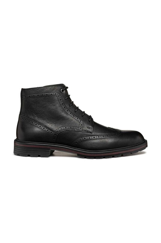 Kožená obuv Geox U WALK PLEASURE C nezateplené čierna U46HAB.00064.C9999