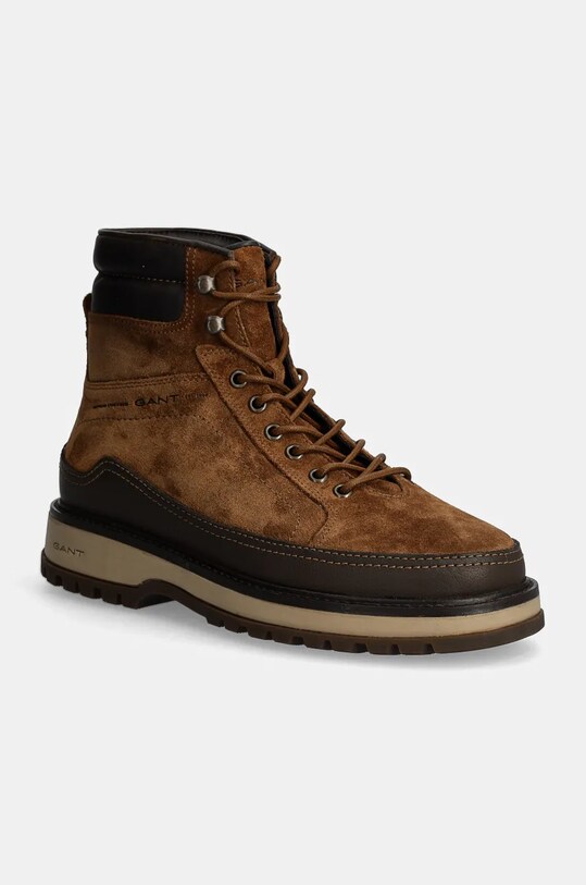 Σουέτ παπούτσια Gant Clafton λείο δέρμα καφέ 29643742.G771