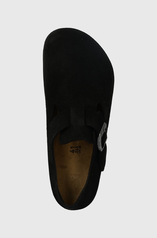 Birkenstock półbuty zamszowe London czarny 1028103
