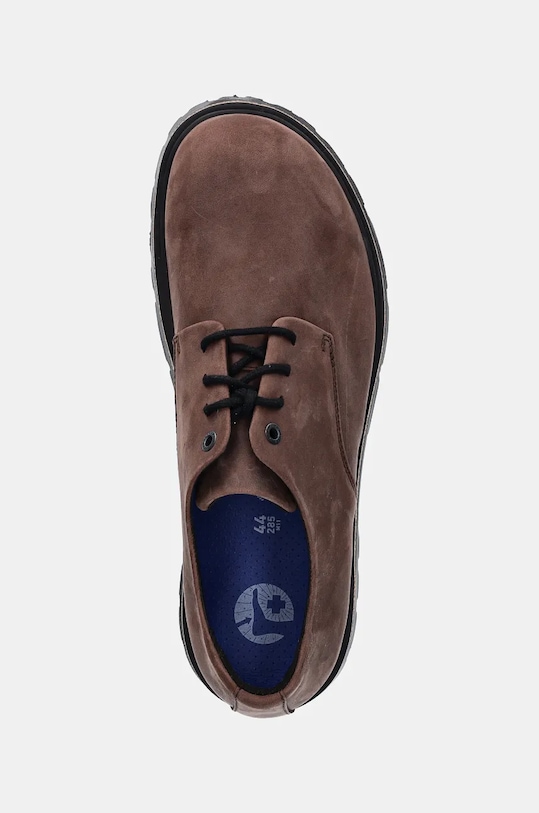 Половинки обувки от набук Birkenstock Highwood Lace Low кафяв 1028093