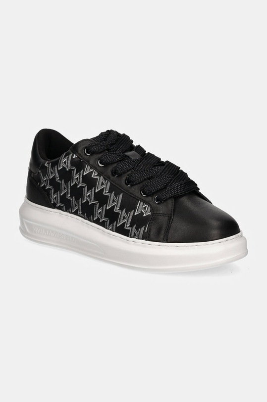 Karl Lagerfeld sneakers din piele KAPRI MENS mic de statură negru KL52511A.000