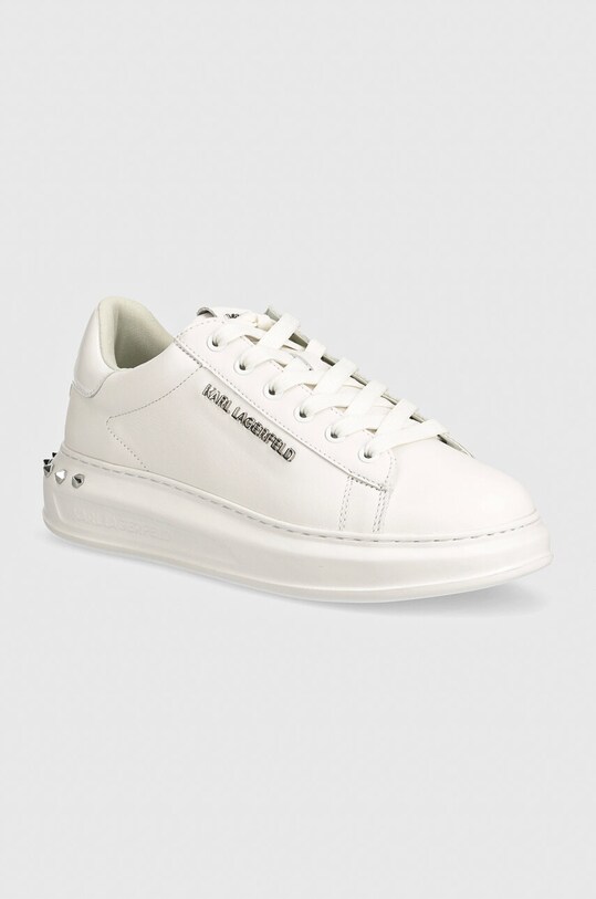 Δερμάτινα αθλητικά παπούτσια Karl Lagerfeld KAPRI MENS Planet friendly λευκό KL52574A.01W