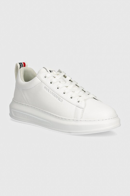 Kožené tenisky Karl Lagerfeld KAPRI MENS Planet friendly bílá KL52514A.011