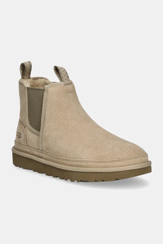 UGG botine din piele intoarsa Neumel Chelsea casual bej 1121644.MDSD