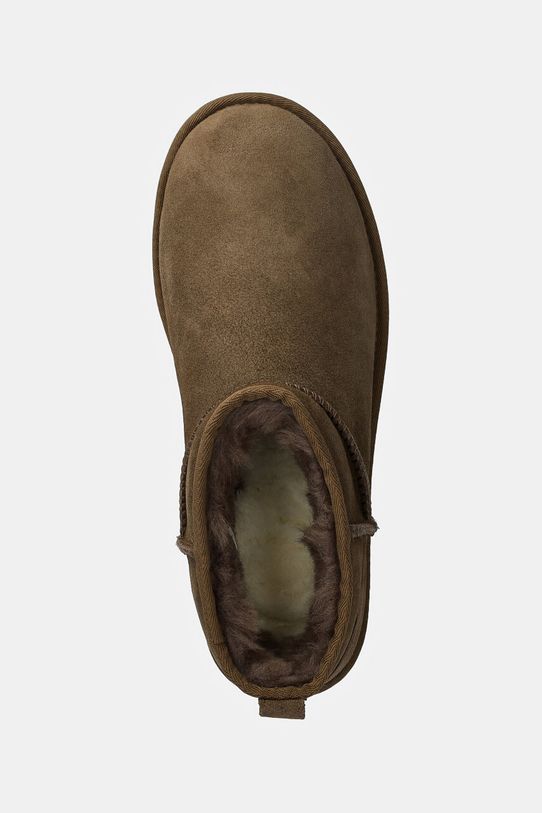 UGG śniegowce zamszowe Classic Ultra Mini brązowy 1137391.HCK