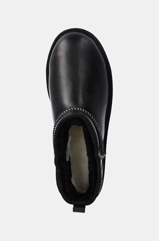 Кожаные сапоги UGG Classic Ultra Mini Lthr Regen чёрный 1158191.BLK