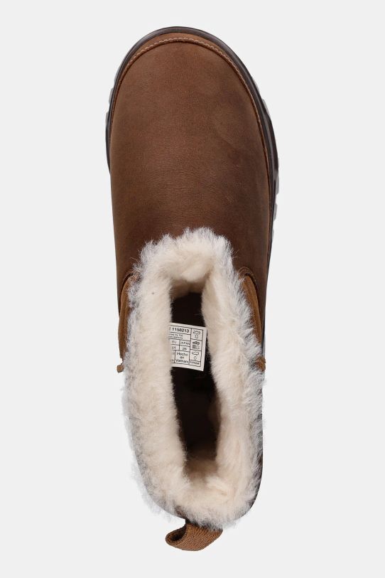 Čizme za snijeg od brušene kože UGG Heritage Pull On Trailgazer smeđa 1158213.CHE