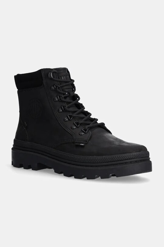 Palladium buty nubukowe PALLATROOPER HKR LTH nieocieplane czarny 08895.008.M