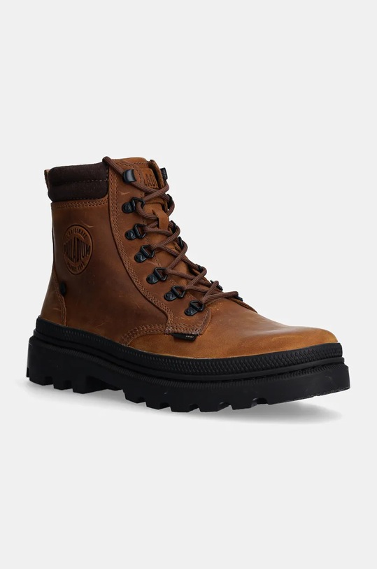 Nubukové boty Palladium PALLATROOPER HKR LTH casual hnědá 08895.214.M