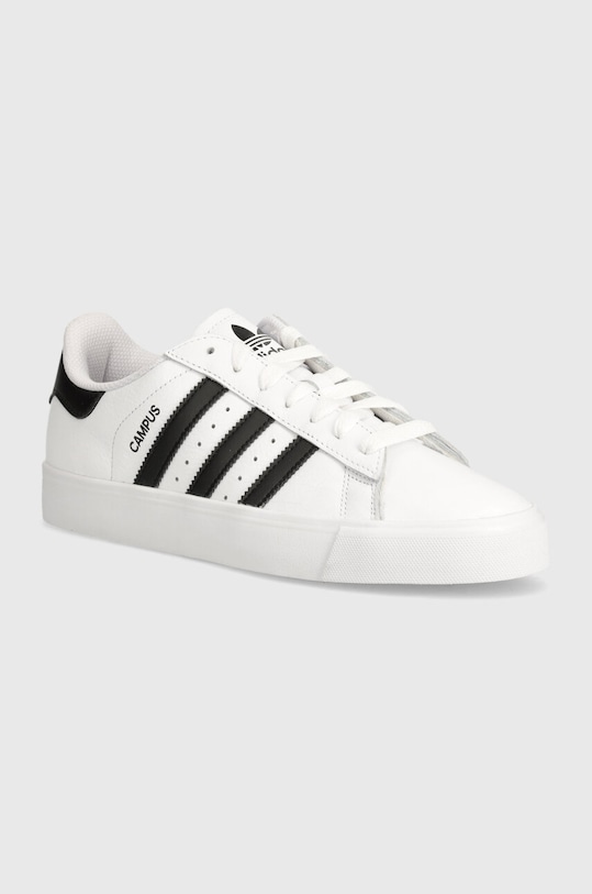 adidas Originals sneakers din piele Campus Vulc mic de statură alb JI1918